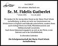 Sr. M. Fidelis Gutberlet