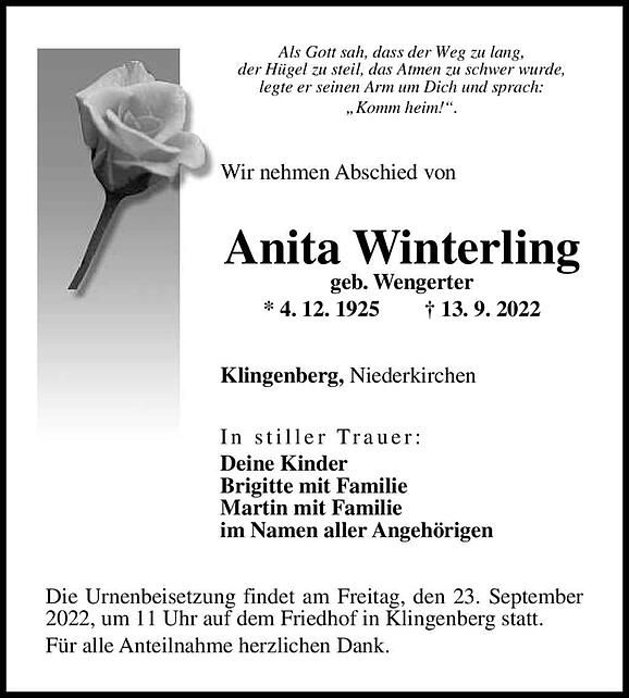 Anita Winterling, geb. Wengerter