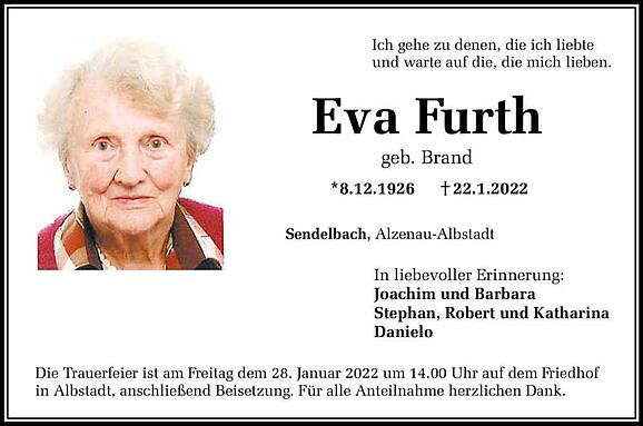 Eva Furth, geb. Brand