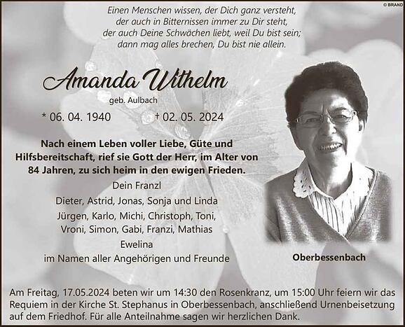 Amanda Withelm, geb. Aulbach