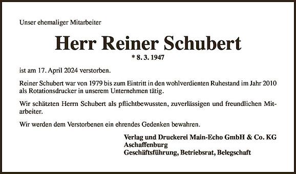 Reiner Schubert