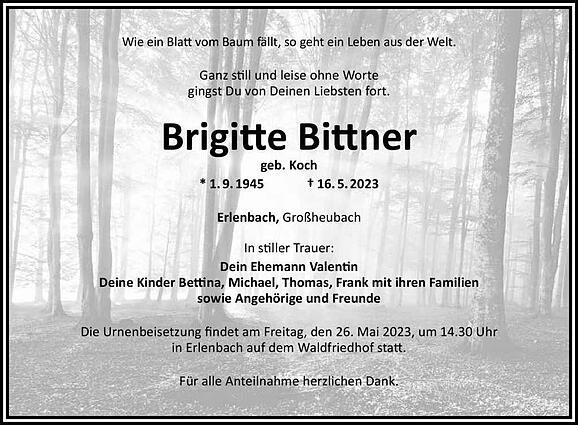 Brigitte Bittner, geb. Koch