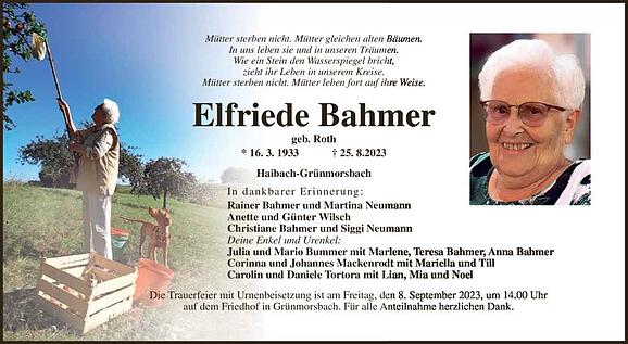 Elfriede Bahmer, geb. Roth