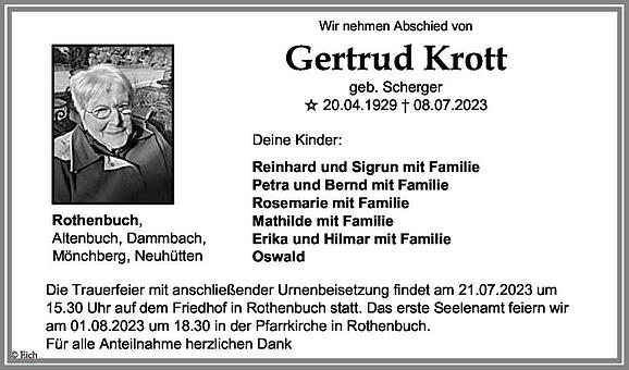 Gertrud Krott, geb. Scherger