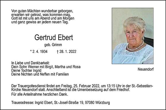 Gertrud Ebert, geb. Grimm