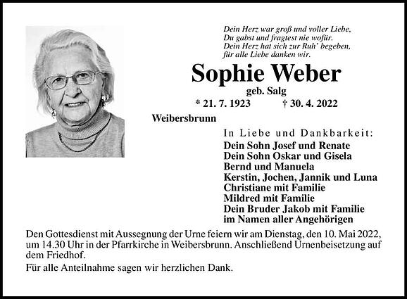 Sophie Weber, geb. Salg