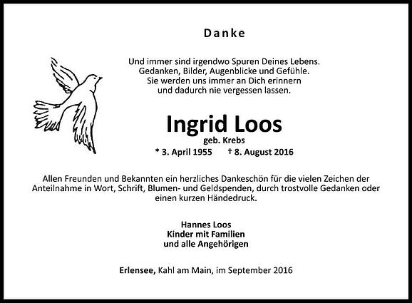 Ingrid Loos, geb. Krebs