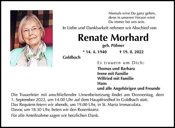Renate Morhard, geb. Pöhner