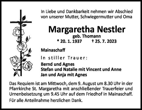 Margaretha Nestler, geb. Thomann