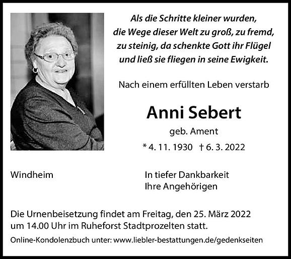 Anni Sebert, geb. Ament
