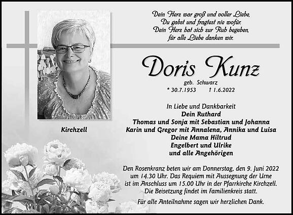 Doris Kunz, geb. Schwarz