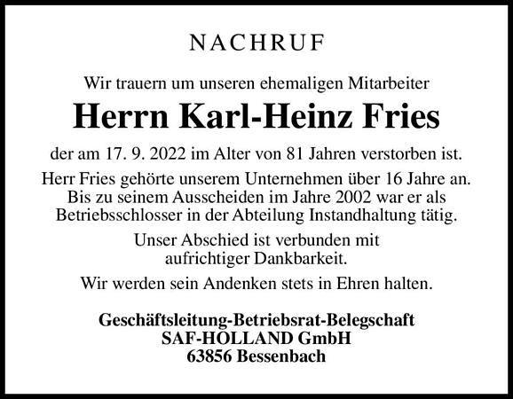 Karlheinz Fries