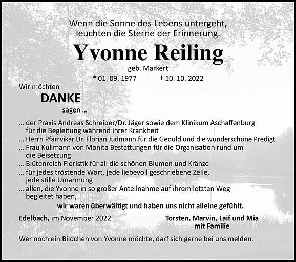 Yvonne Reiling, geb. Markert
