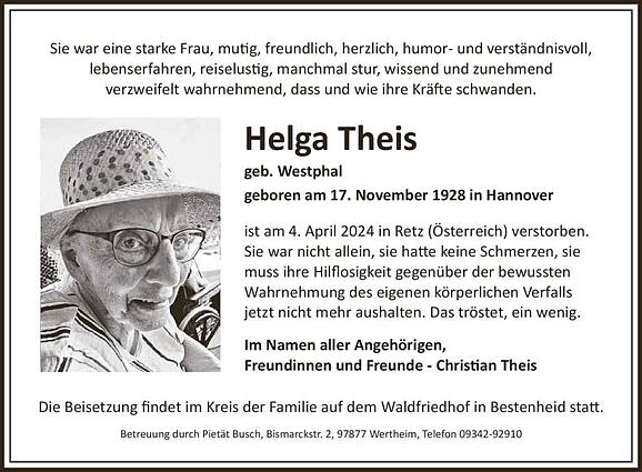 Helga Theis, geb. Westphal