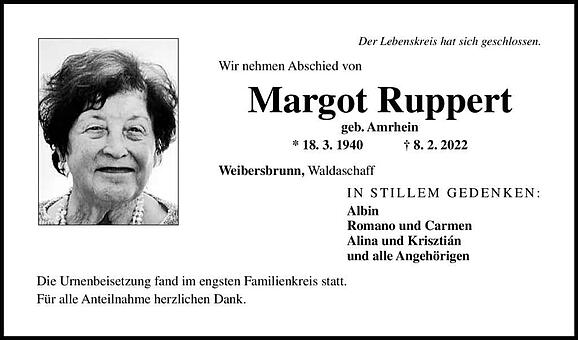 Margot Ruppert, geb. Amrhein
