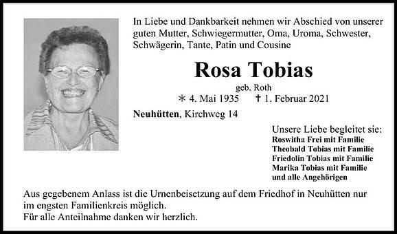Rosa Tobias, geb. Roth