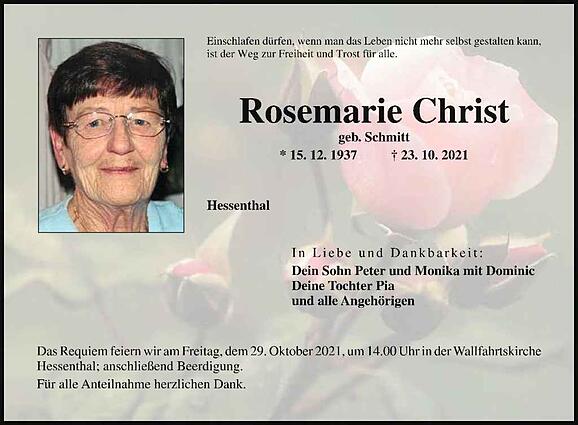 Rosemarie Christ, geb. Schmitt