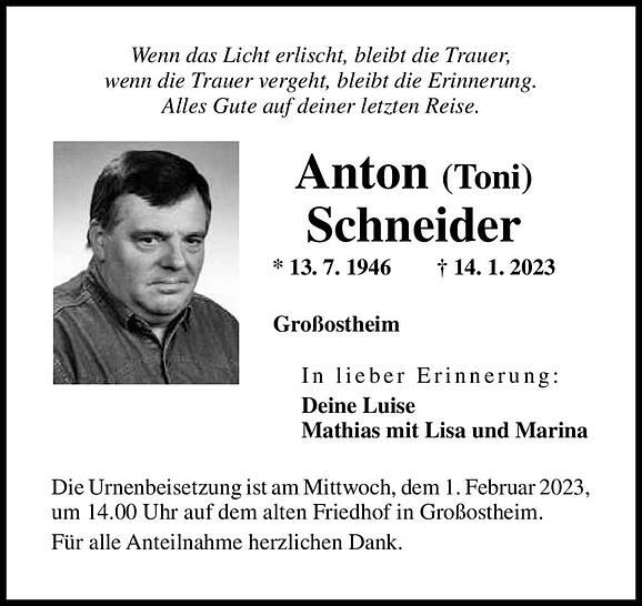 Anton (Toni) Schneider