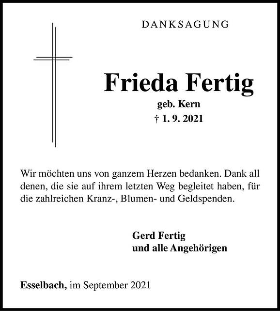 Frieda Fertig, geb. Kern