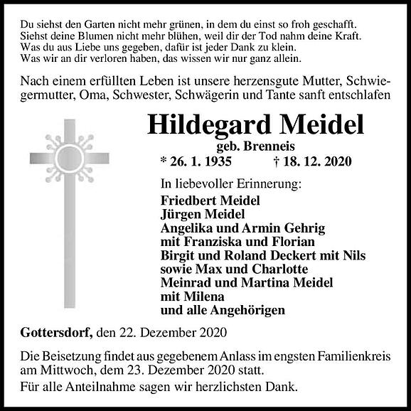 Hildegard Meidel, geb. Brenneis