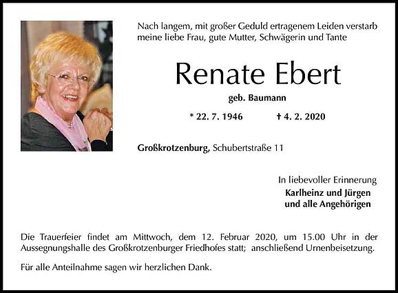 Renate Ebert, geb. Baumann