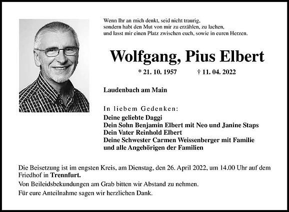 Wolfgang Pius Elbert