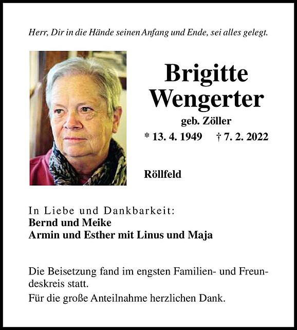 Brigitte Wengerter, geb. Zöller