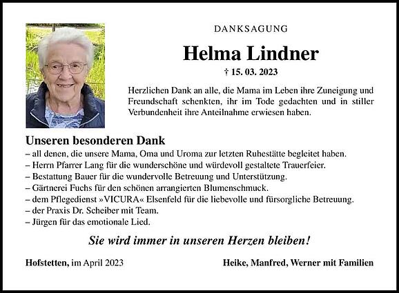Helma Lindner, geb. Münig