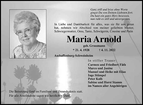 Maria Arnold, geb. Grossmann