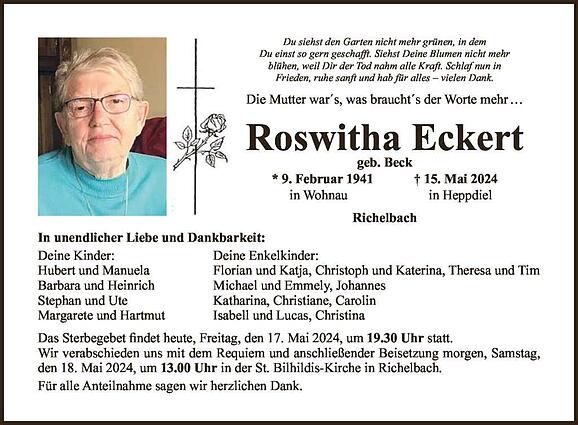 Roswitha Eckert, geb. Beck