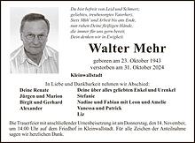 Walter Mehr