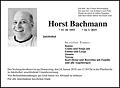 Horst Bachmann