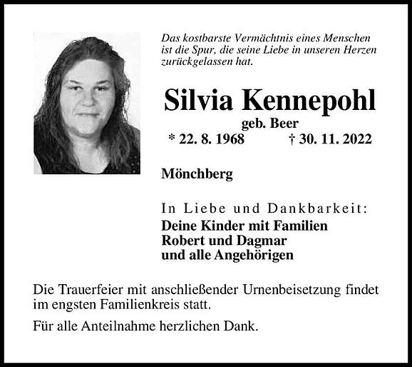 Silvia Kennepohl, geb. Beer