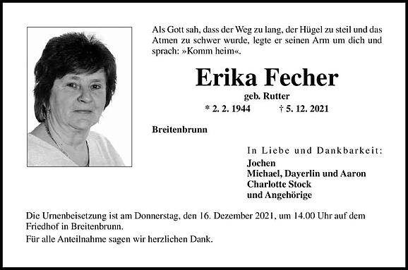 Erika Fecher, geb. Rutter