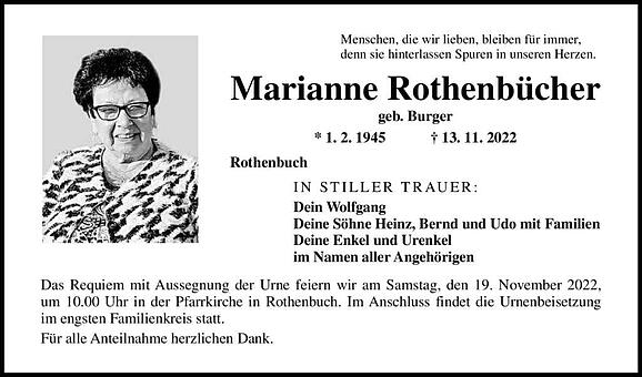 Marianne Rothenbücher, geb. Burger