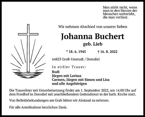 Johanna Buchert, geb. Lieb