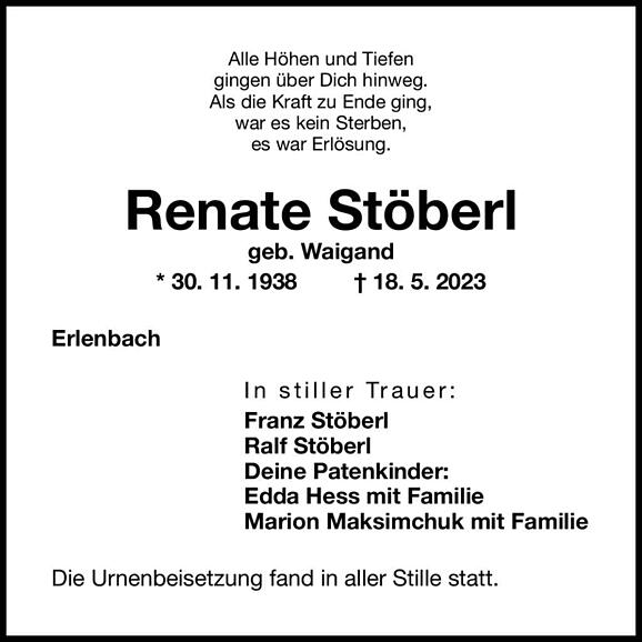 Renate Stöberl, geb. Waigand