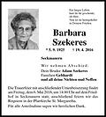 Barbara Szekeres 05.09.1925