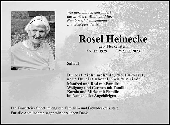 Rosel Heinecke, geb. Fleckenstein