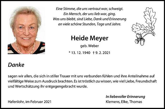Heide Meyer, geb. Weber