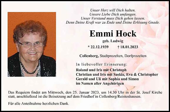 Emmi Hock, geb. Ludwig