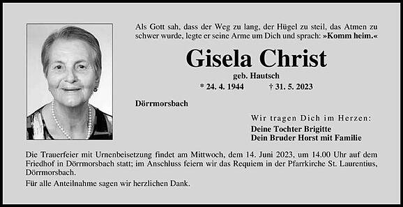 Gisela Christ, geb. Hautsch