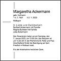 Margaretha Ackermann