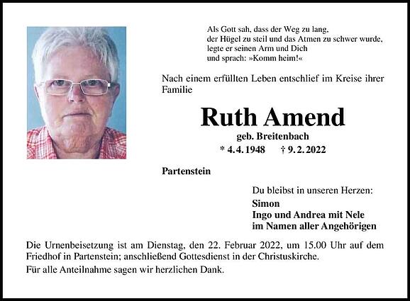 Ruth Amend, geb. Breitenbach