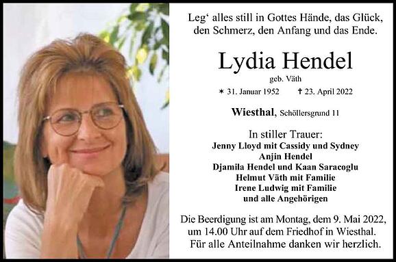 Lydia Hendel, geb. Väth