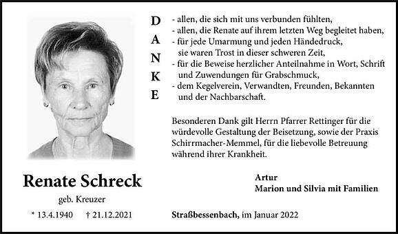 Renate Schreck, geb. Kreuzer