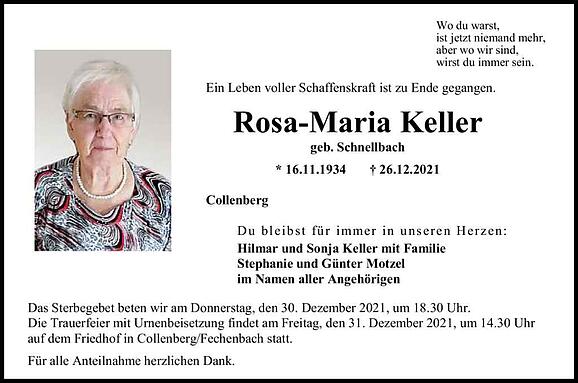Rosa-Maria Keller, geb. Schnellbach