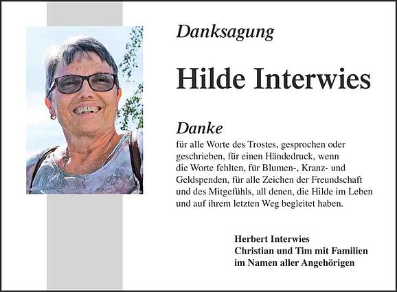 Hilde Interwies, geb. Thein