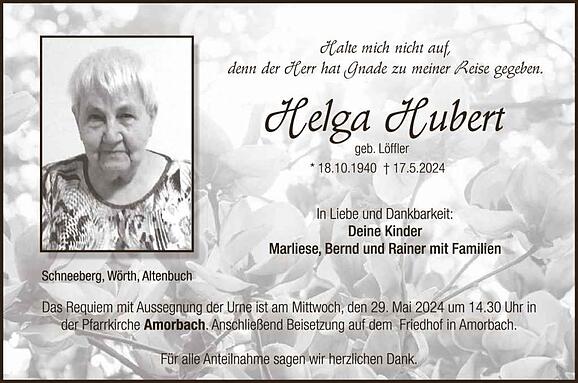Helga Hubert, geb. Löffler