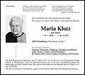 Maria Klotz